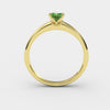 varitsa-jewellers - Solitaire Gold Engagement with 0.35ct Princess Cut Emerald - 01SG03E